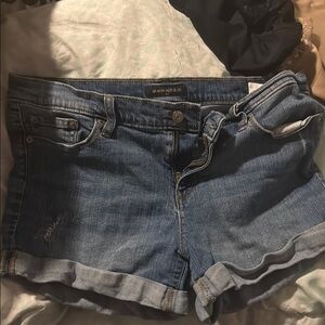 Banana Republic Blue Jean Shorts with Cuffed Hem and Medium Wash